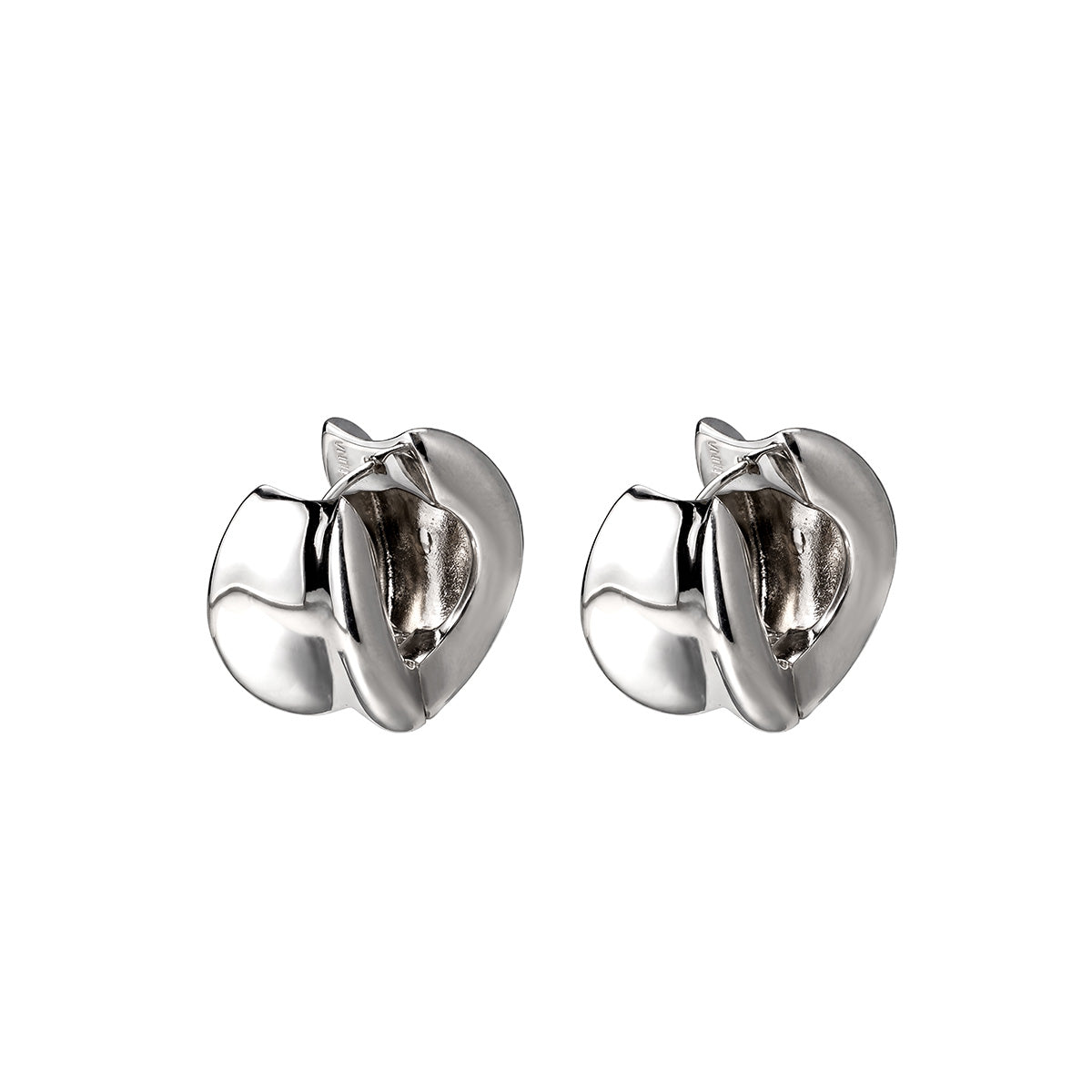 Silver Folded Earrings