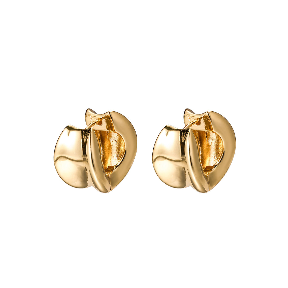 Gold Folded Earrings