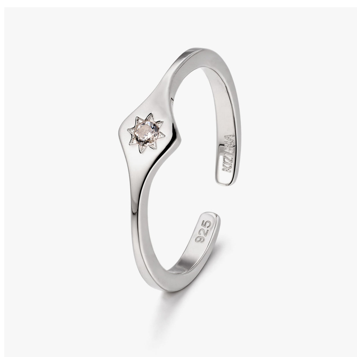Sterling Silver Cubic Zirconia Ring – No. 1075