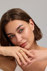 18K Gold Vermeil Freshwater Pearl Ring – No. 1079