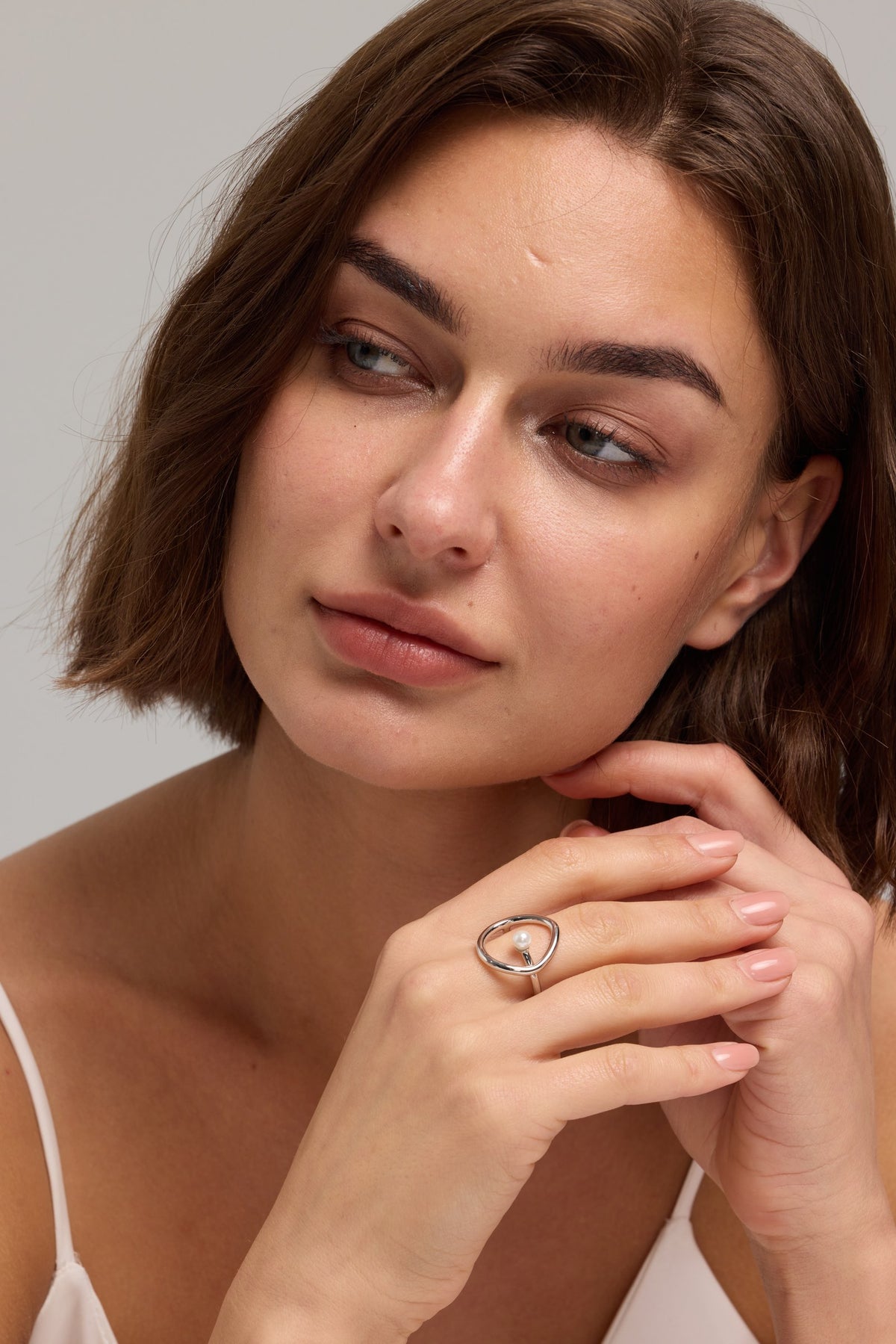 Sterling Silver Freshwater Pearl Ring – No. 1079