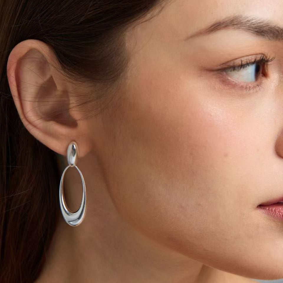 Silver Eclipse Earrings