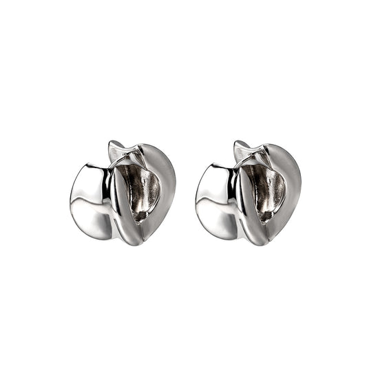 Silver Folded Earrings