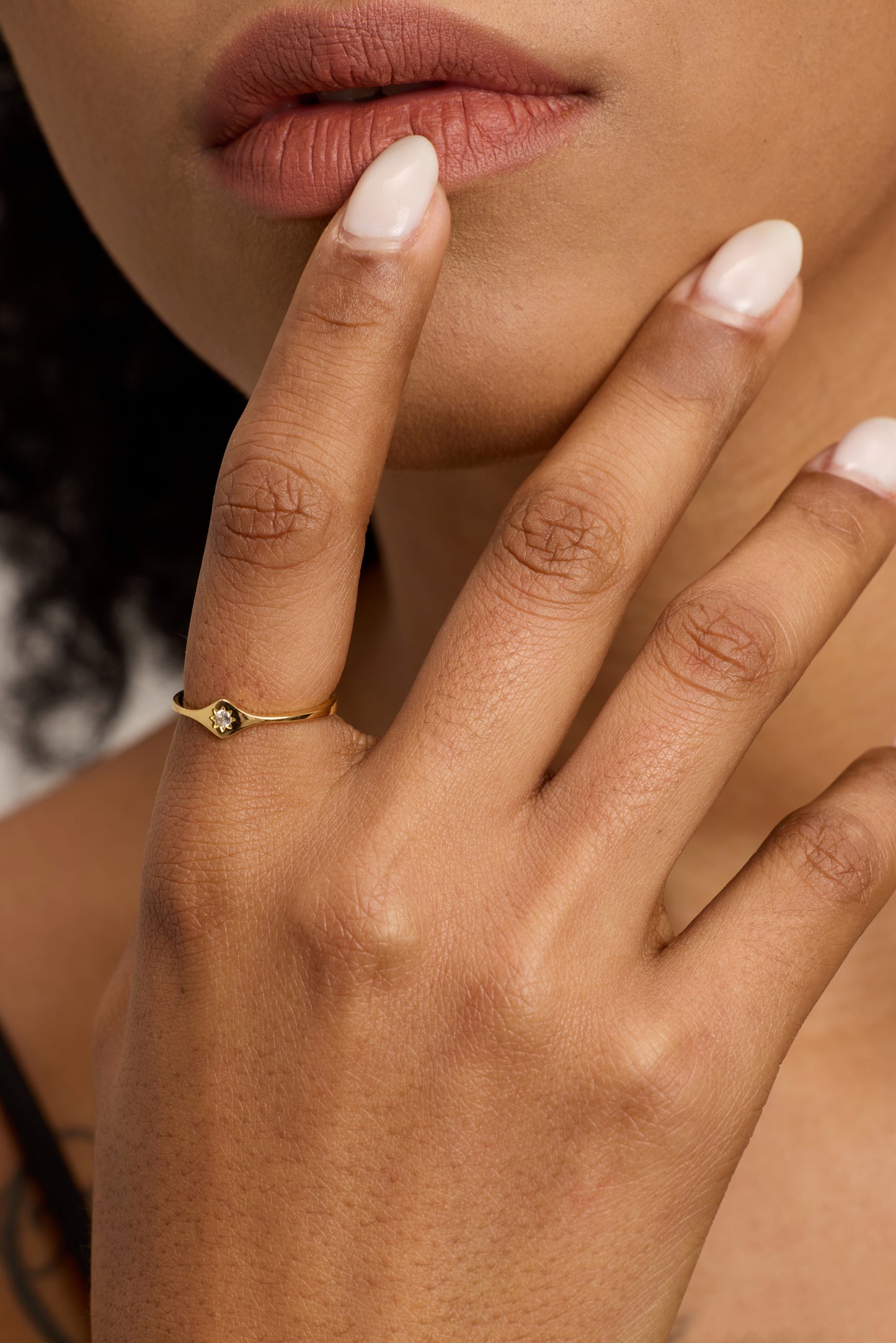 Gold Open Star Ring