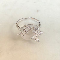 Sterling Silver White Jade Ring – No. 1038