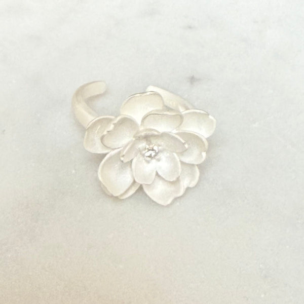 Rhodium-Plated Sterling Silver Ring – No. 1056