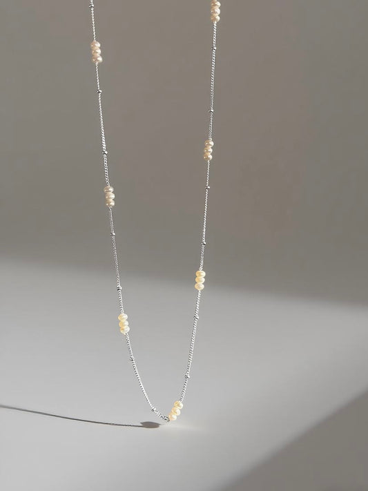 Pearl Line Necklace